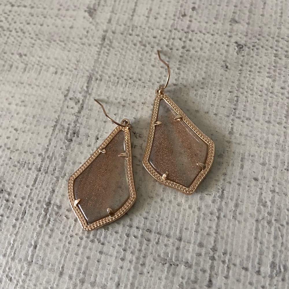 Kendra Scott Alex rose gold drop earrings